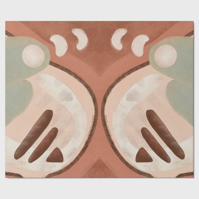 Papier Cadeau Découpage d'art biologique Abstrait moderne du mil (Couture)