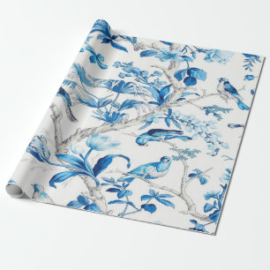 Papier Cadeau Découpage de la Chinoiserie bleue et blanche