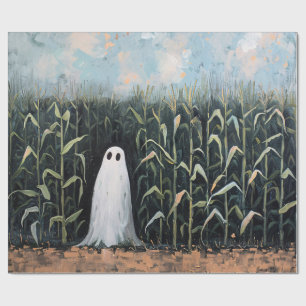 Papier Cadeau Découpage du champ de maïs fantôme lunatique