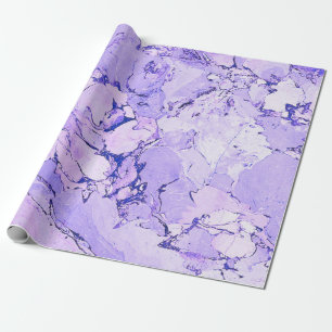 Papier Cadeau Découpage en marbre italien moderne bleu et blanc