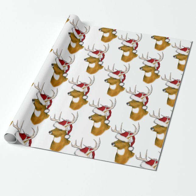 Papier Cadeau Deer Père Noël (Déroulé)