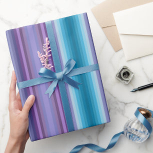 Papier Cadeau Défilé de mode bleu violet coloré inspiré par des
