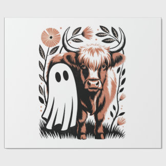 Papier Cadeau Défilé de vaches squelettes