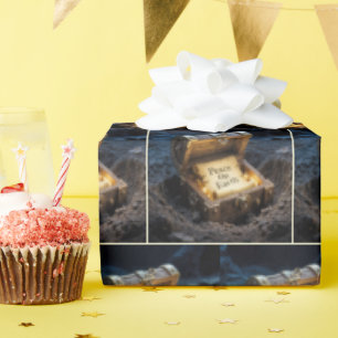 Papier Cadeau Défilement vintage dans un coffre au trésor