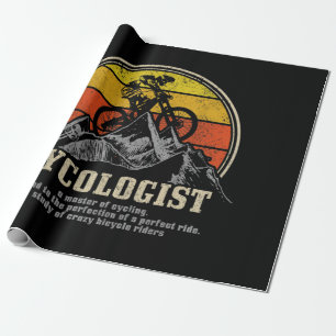 Papier Cadeau Définition du cyclologue Funny Mountain VTT MTB