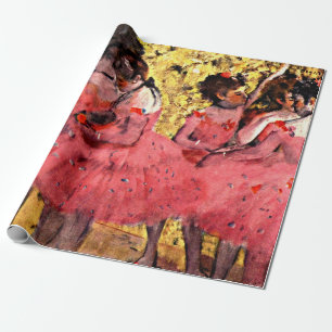 Papier Cadeau Degas - Les danseuses roses, peinture d'art