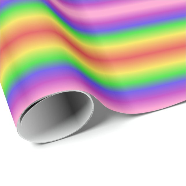 Papier Cadeau Dégradé arc-en-ciel (Coin rond)