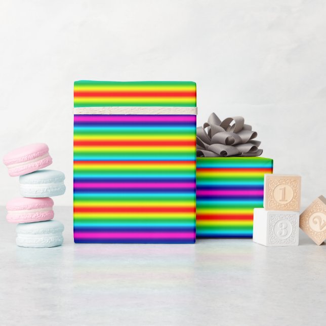 Papier Cadeau Dégradé arc-en-ciel. (Baby Shower)