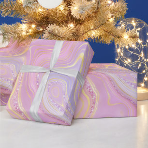 Papier Cadeau Dégradé de arc-en-ciel iridescent et strates de fe