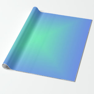 Papier Cadeau dégradé de diamant bleu à vert aquamarine