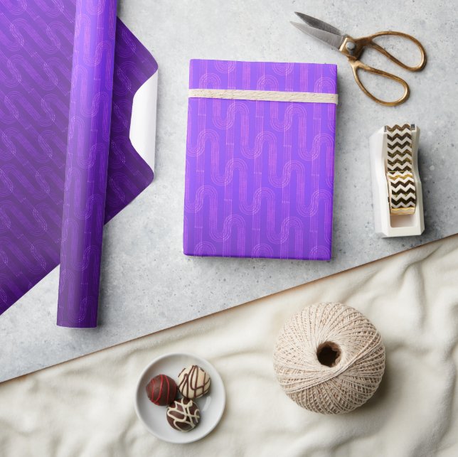 Papier Cadeau Dégradé du lilas néon. (Artisanat)