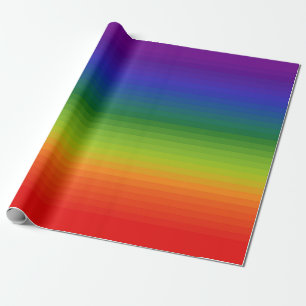 Papier Cadeau Dégradé rayé arc-en-ciel