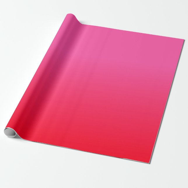 Papier Cadeau Dégradé rose et rouge (Déroulé)
