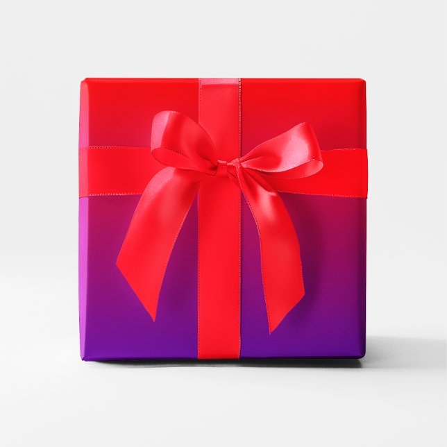 Papier Cadeau Dégradé rouge violet (Purple Red Ombre)