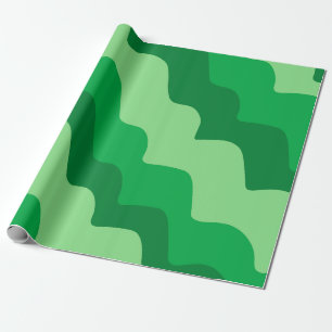 Papier Cadeau Dégradé vert ondulé des vagues océaniques