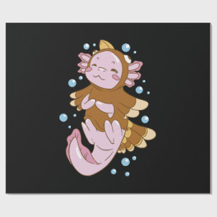 Papier Cadeau Déguisement de dinde Axolotl Amusant