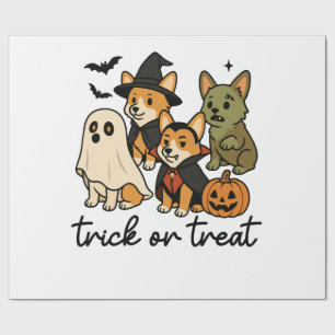 Papier Cadeau déguisement d'Halloween pour corgi