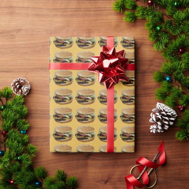 Papier Cadeau Délicieux cheeseburgers (Cadeau de vacances)