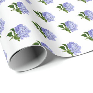 Papier cadeau d'emballage d'hortensia
