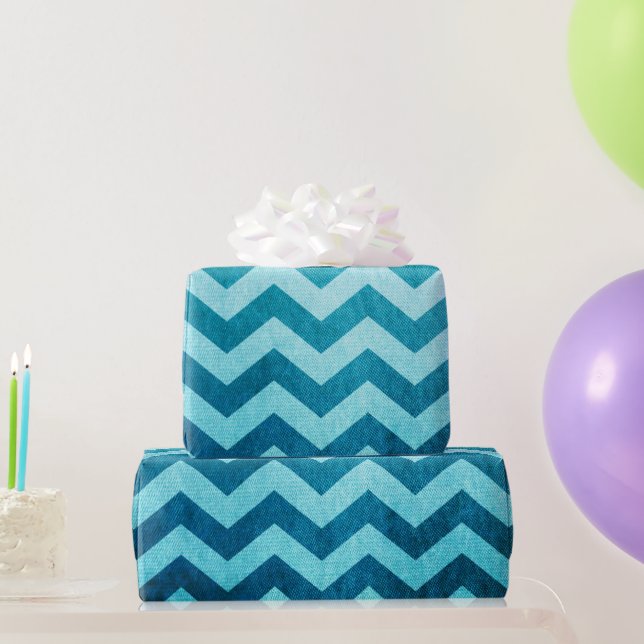 Papier Cadeau Denim Chevron par Shirley Taylor (Cadeaux de fête)