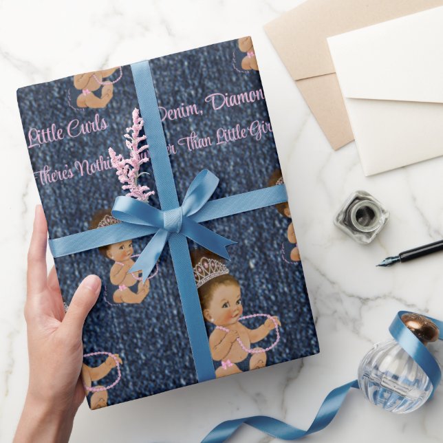 Papier Cadeau Denim & Diamonds Princess Bébé (Cadeaux)