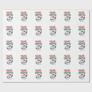 Papier Cadeau Dent pour être joyeuse Dentiste Noël Xmas