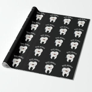 Papier Cadeau Dental Arithmétique Funny Dot Pun Dark BG