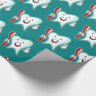 Papier Cadeau Dental Care Happy Tooth