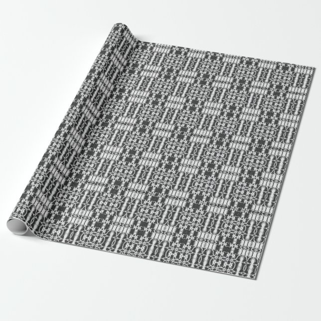 Papier Cadeau Dentelle sur mariage de mariée noir (Déroulé)