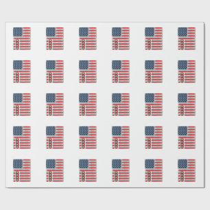 Papier Cadeau Dentiste Patriotique Dent Drapeau