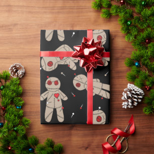 Papier Cadeau Déplaisant Goth Voodoo Dolls Halloween