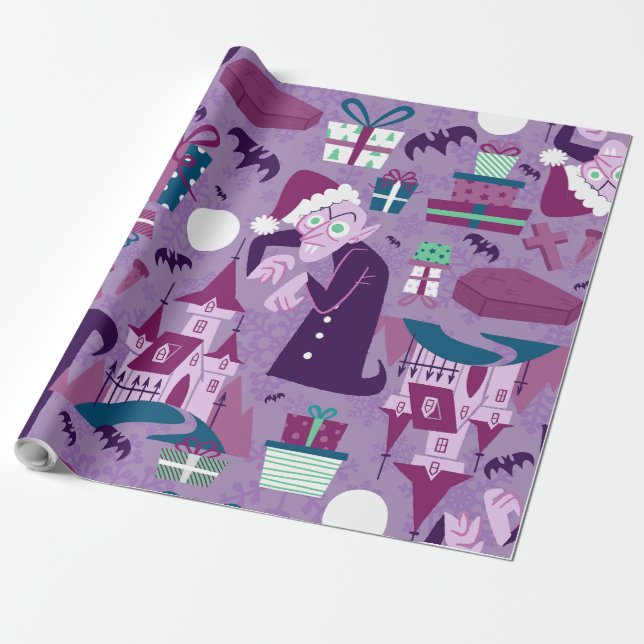 Papier Cadeau déplaisant nosferatu père Noël vampire (Déroulé)