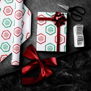 Papier Cadeau Dés à jouer RPG   XMAS Fantastique Rétro Tabletop 