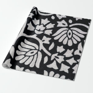 Papier Cadeau Des bouquets de plantes et de fleurs abstraits sur