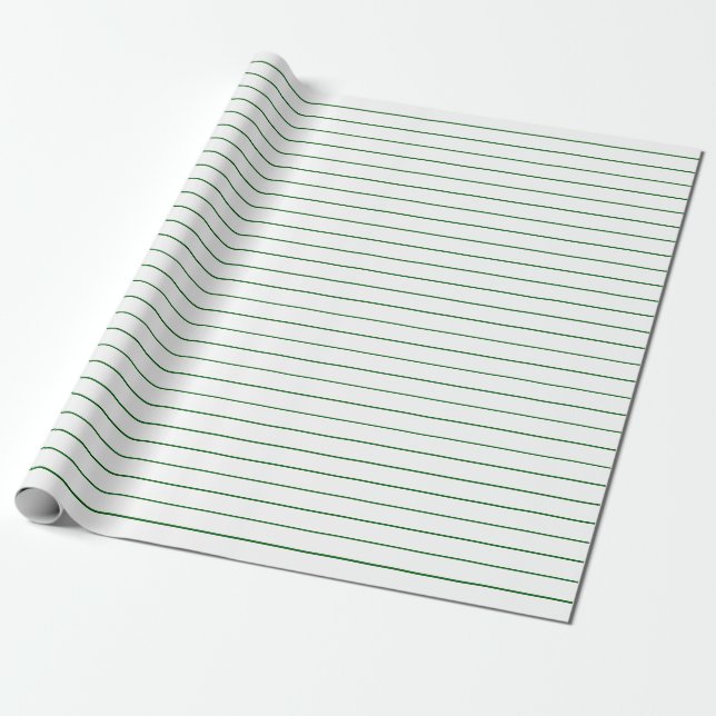 Papier Cadeau Des nuances vertes sur la fête blanche ou Noël (Déroulé)