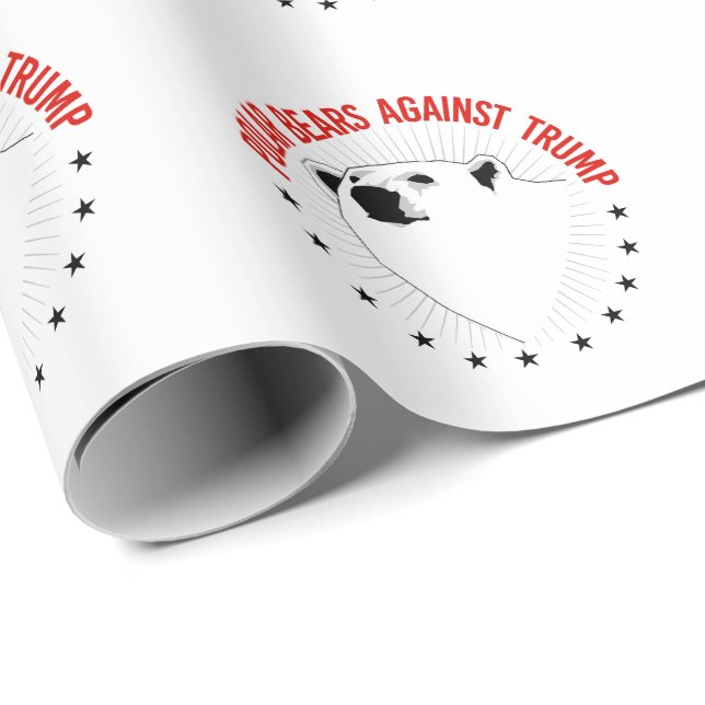 Papier Cadeau Des ours polaires contre Trump (Coin rond)