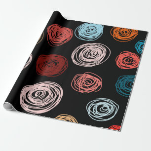 Papier Cadeau Des points abstraits dessinés à la main par un mot