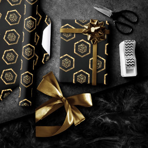 Papier Cadeau Dés RPG   Tablette vintage or Jeux de rôle PnP