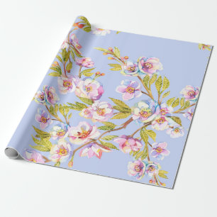 Papier Cadeau Des sources de pommiers à fleurs ou de cerisiers s