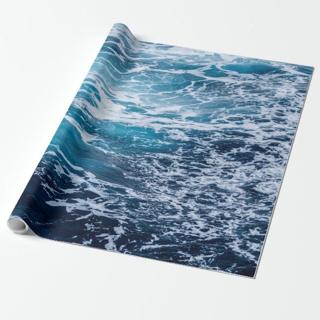 Papier Cadeau Des vagues de mer impressionnantes | Meilleur cade (Déroulé)