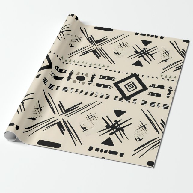 Papier Cadeau Design Aztec (Déroulé)