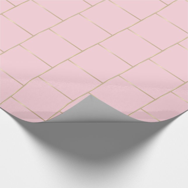 Papier Cadeau Design Chic brillant Couleur rose or brillant (Coin)