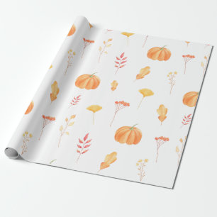 Papier cadeau design citrouille