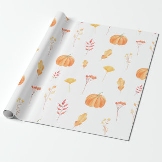 Papier cadeau design citrouille
