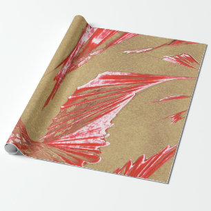 Papier Cadeau Design d'aile doré et rose