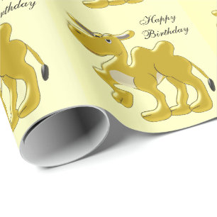 Papier Cadeau Design de chameau Anniversaire