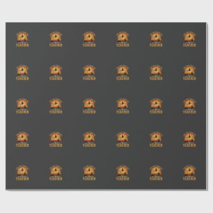 Papier Cadeau Design de professeur de sorcière de chat d'Hallowe