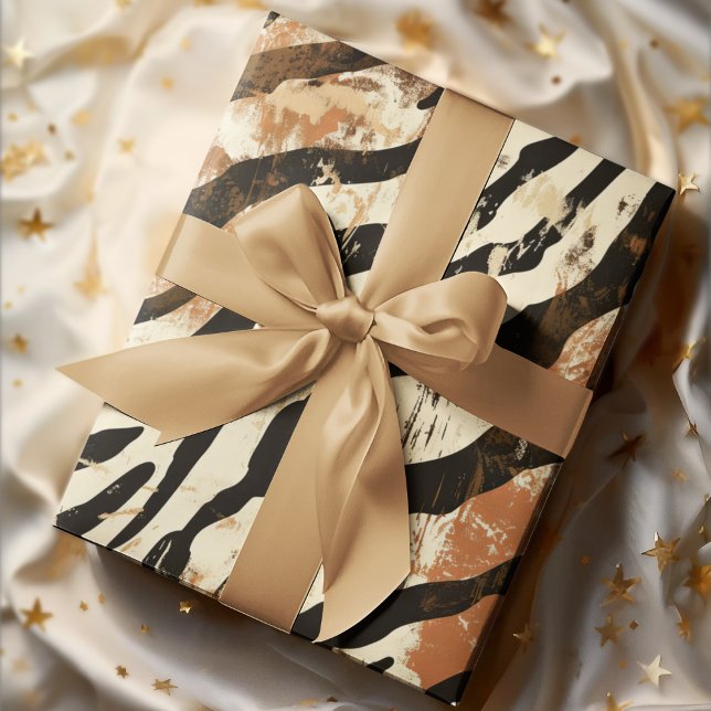 Papier Cadeau Design d'impression Boho Chic Tiger (Créateur téléchargé)