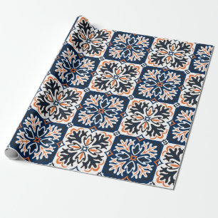 Papier Cadeau Design en céramique Azulejos. Talavera tracteur mo