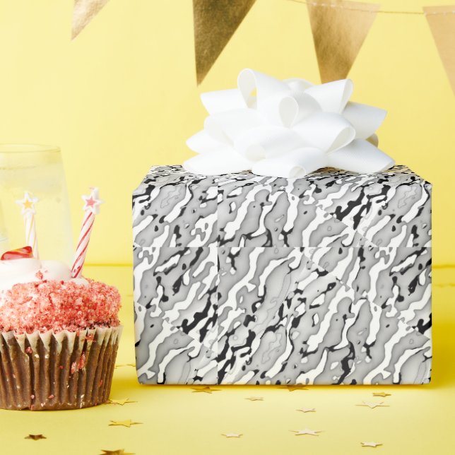 Papier Cadeau Design gris clair long de Caméo (Fête d'anniversaire)